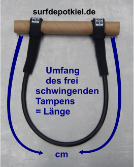 cm     Umfang     des frei schwingenden Tampens  = Länge surfdepotkiel.de